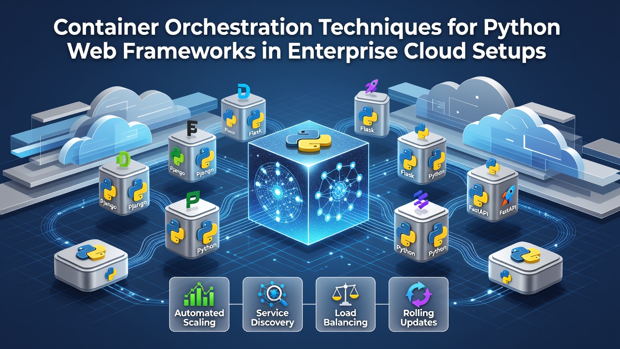 Container Orchestration Techniques for Python Web Frameworks in Enterprise Cloud Setups