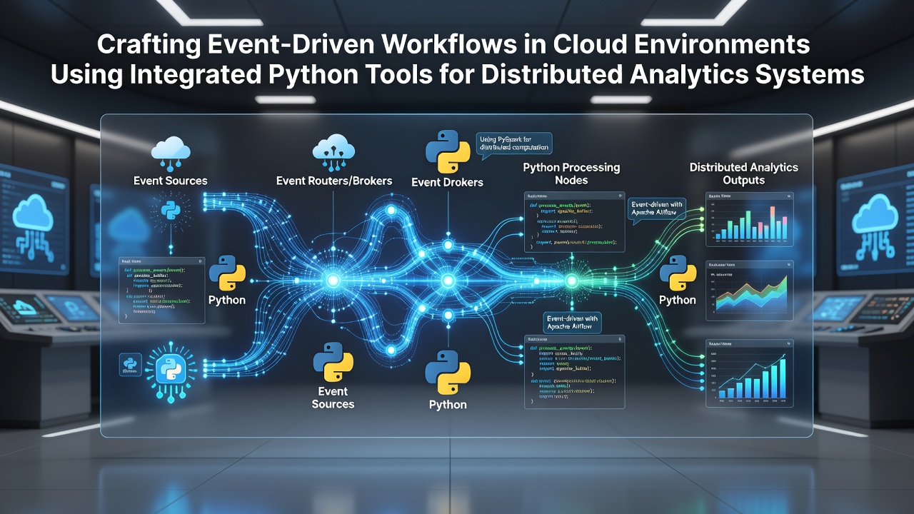 Crafting Event-Driven Workflows in Cloud Environments Using Integrated Python Tools for Distributed Analytics Systems